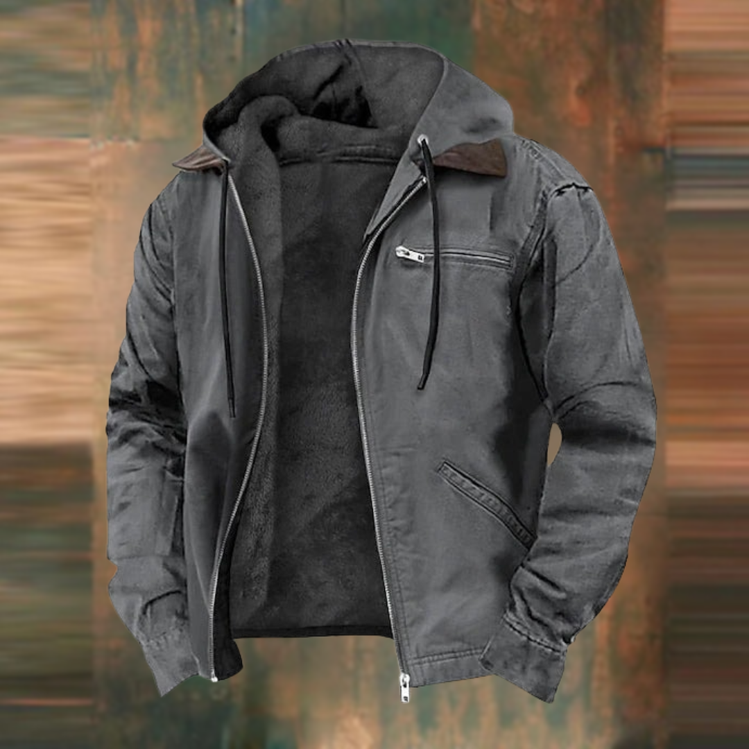 Hooded - Zipped Up - Fleece Lined Jacket