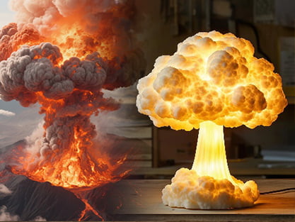 SheremArt Mushroom Cloud Lamp -A Sculptural Blast of Light That Redefines Home Decor