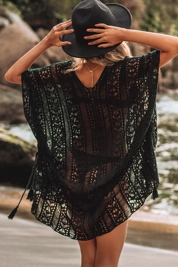 V Neck Ethnic Swimwear Cover Ups