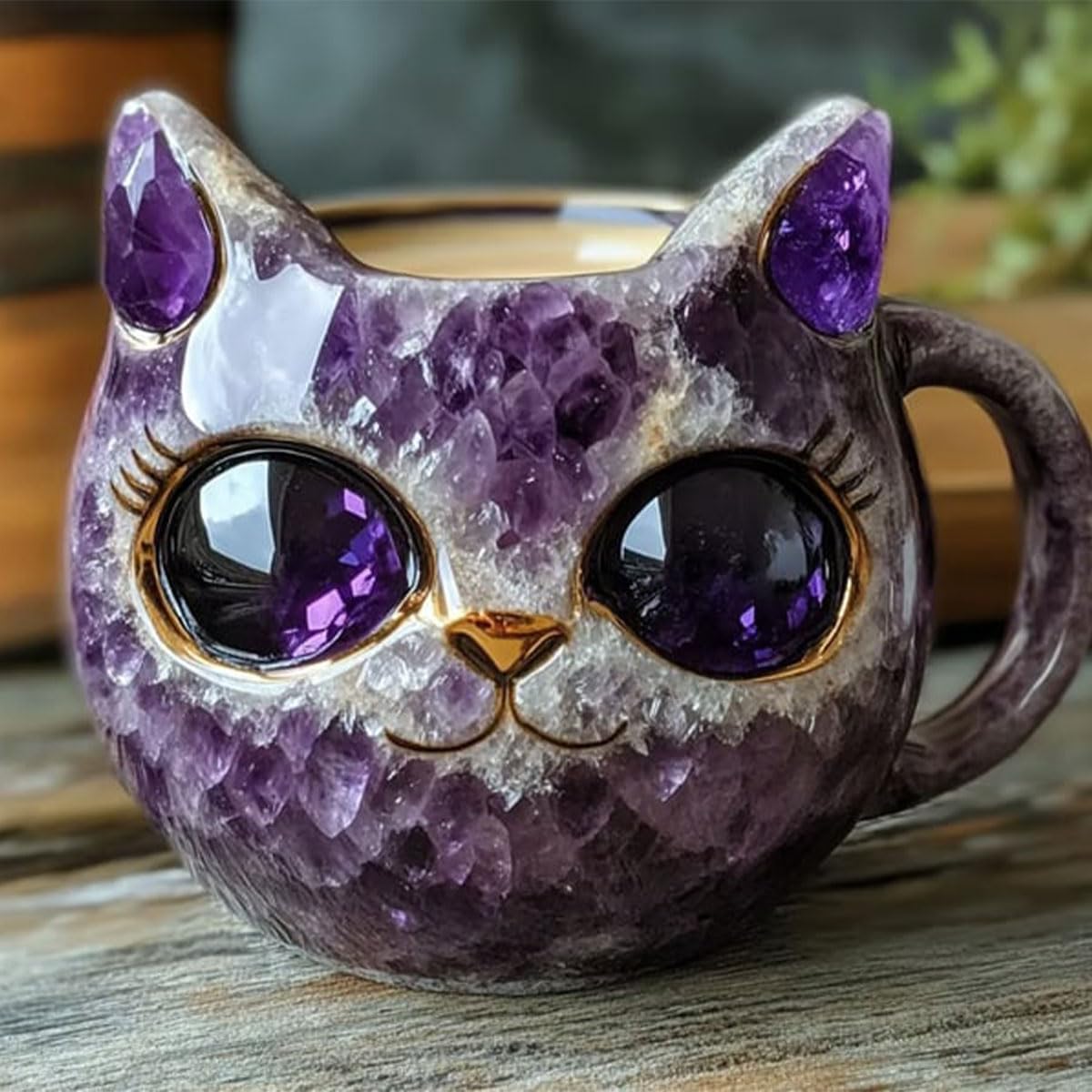 Crystal Geode Cat Mug