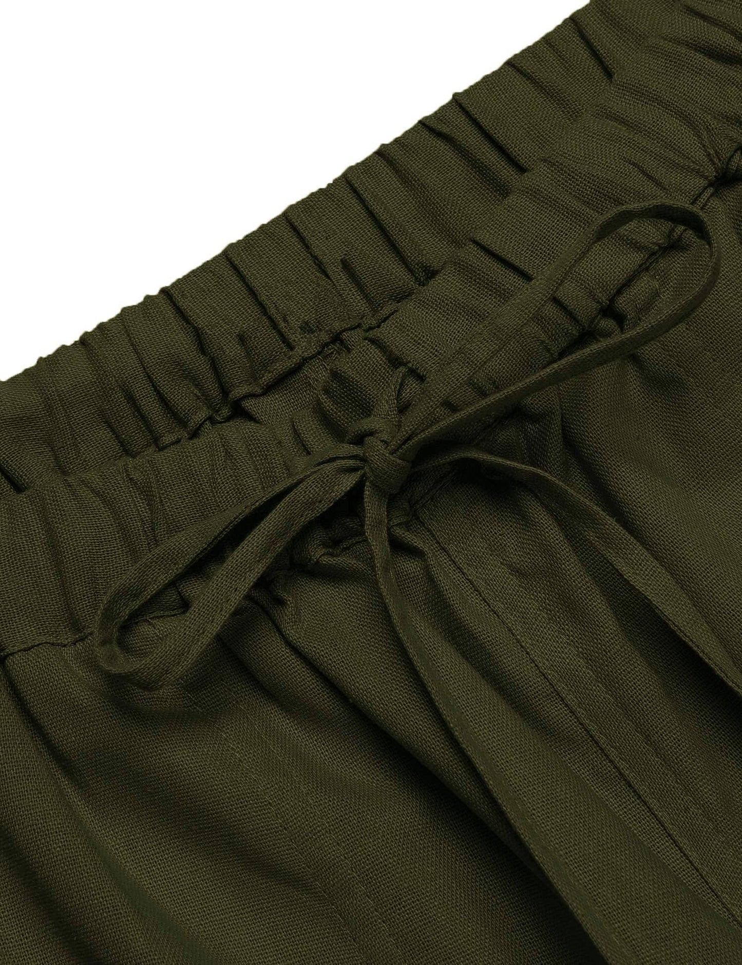 Linen Style Loose Waist Yoga Pants