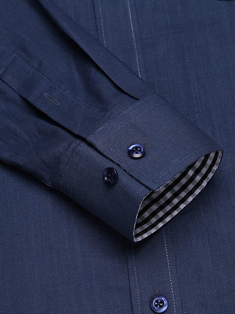 Long-Sleeve Cotton Linen Shirt