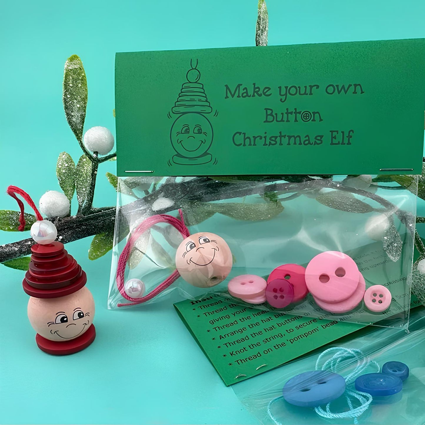 ☃️ DIY Button Snowman Ornament Kit