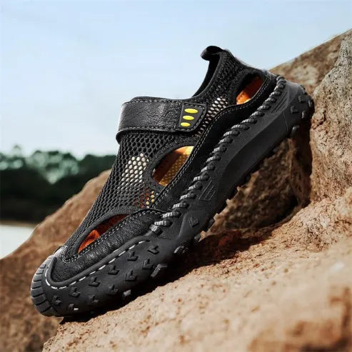 ⏰Last Day! 45% OFF 🔥Men's Handmade Cowhide Breathable Mesh Sandals