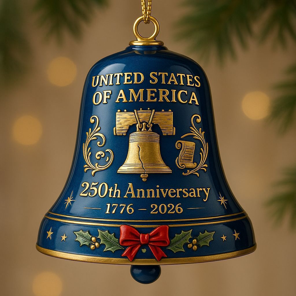 🔥United States 250th Anniversary Bell Ornament