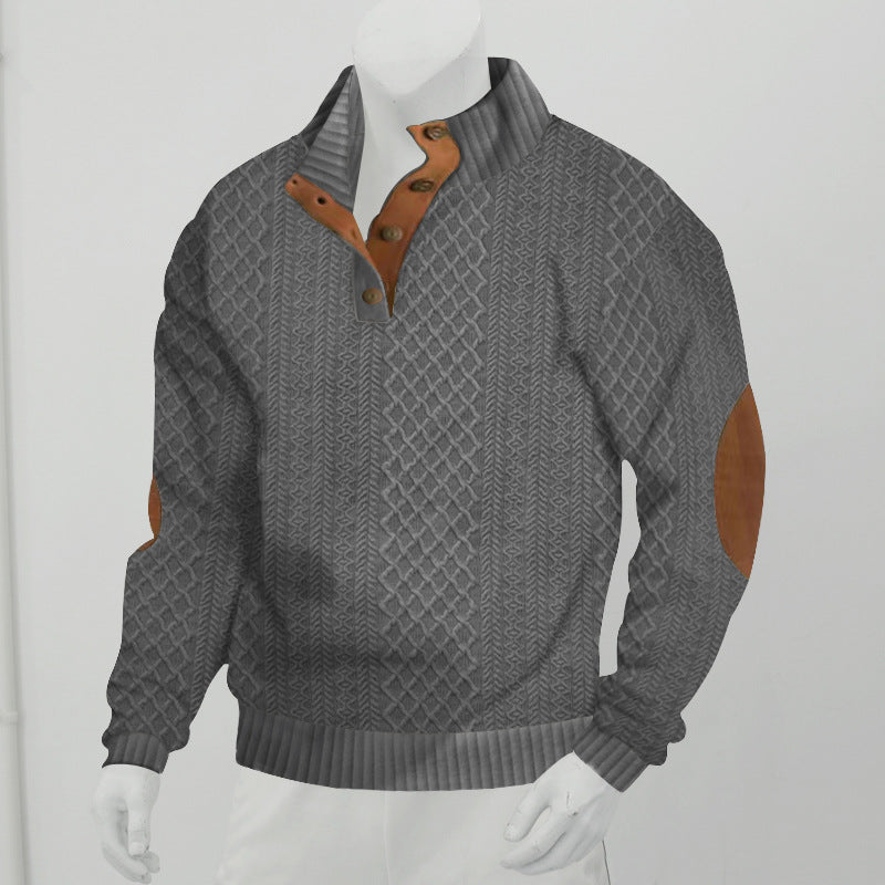 Men's Long Sleeve Cashmere Sports Sweater