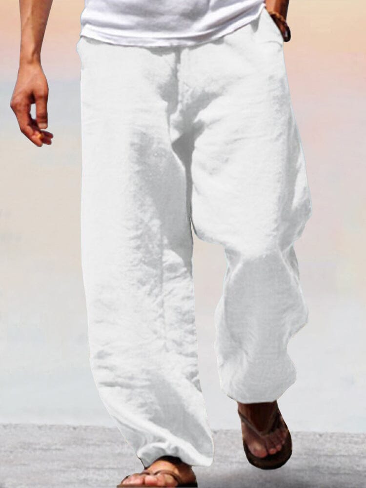 Soft Cotton Linen Wide Leg Pants