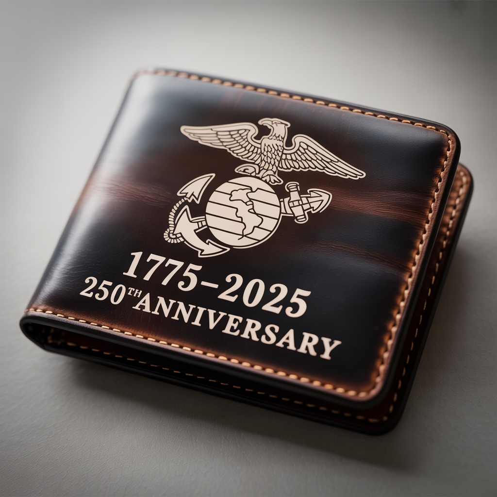 USMC Legacy 250th Anniversary Leather Wallet