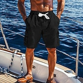 2025 new men's cotton and linen shorts