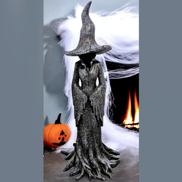🔥❤️🔥🧙♀️Hand-Painted Enchanting Witch Statue: The Guardian of Your Home