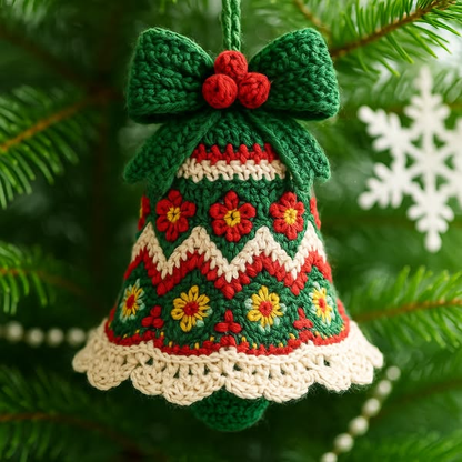 DIY Crochet Christmas Bell Ornament Kit