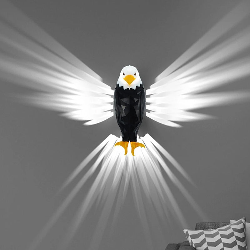 Bald Eagle Projection Wall Lamp LED Bedside Night Light, Creative Wall Mounted Home Decor Light