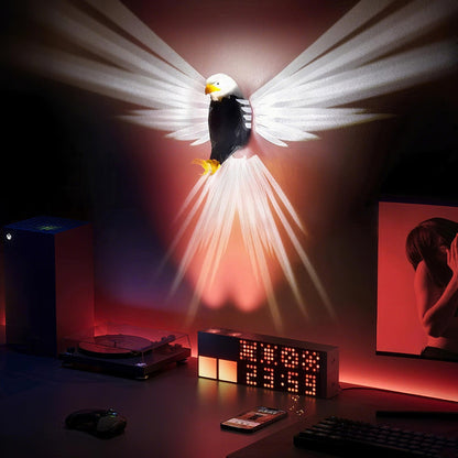 Bald Eagle Projection Wall Lamp LED Bedside Night Light, Creative Wall Mounted Home Decor Light
