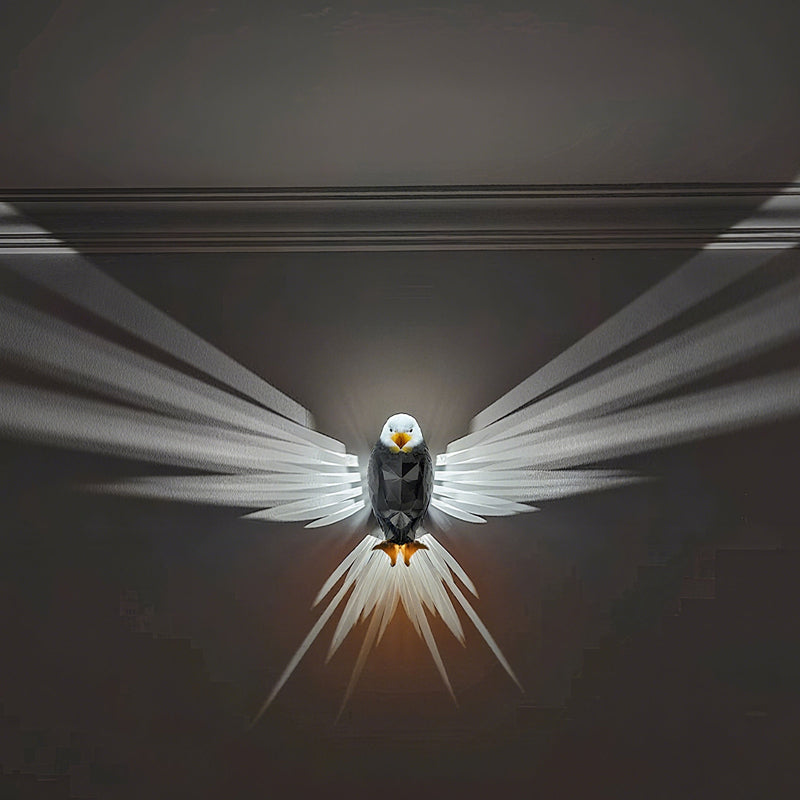 Bald Eagle Projection Wall Lamp LED Bedside Night Light, Creative Wall Mounted Home Decor Light