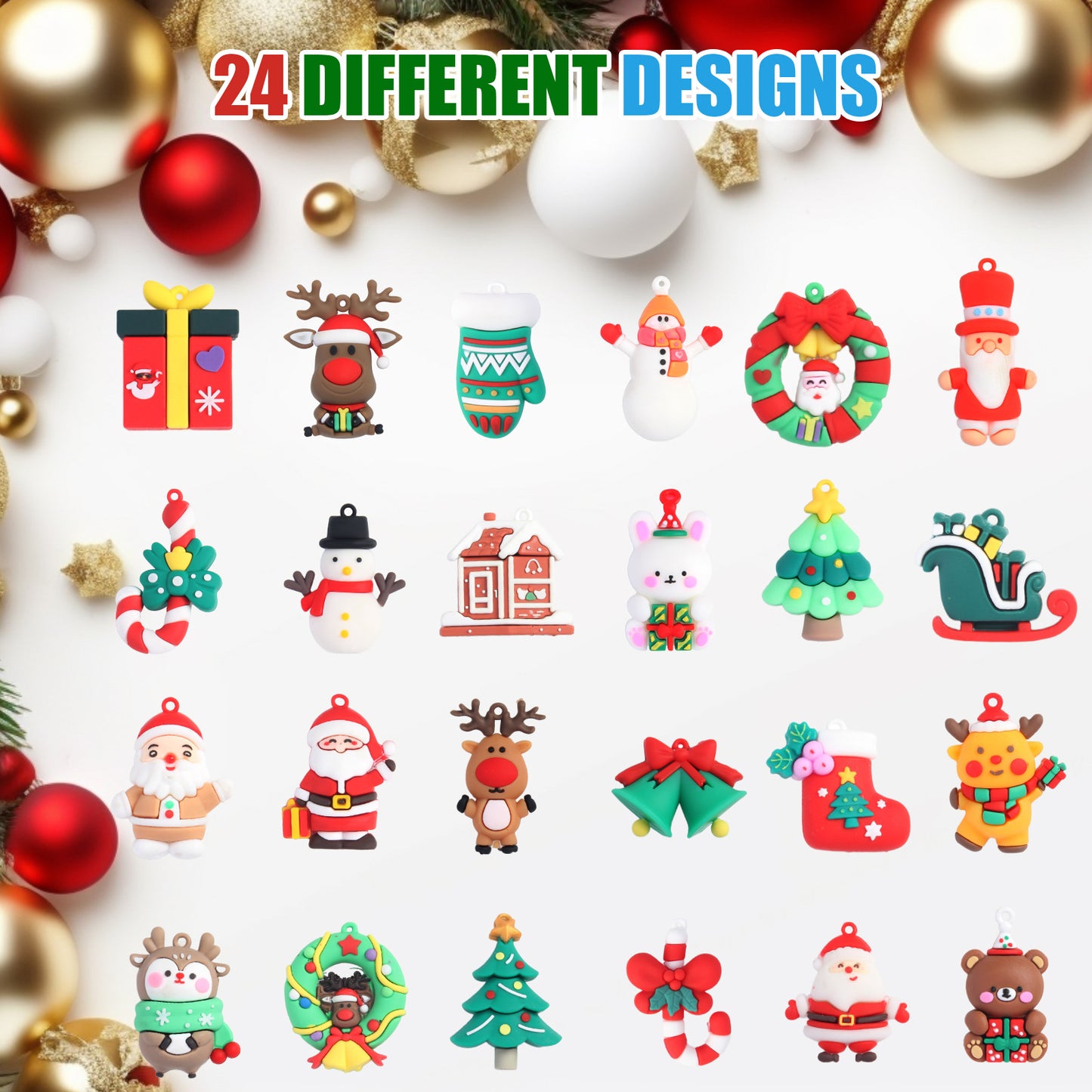 Christmas Advent Calendar Gift Box with 24 Surprises | Holiday Figures & Ornaments