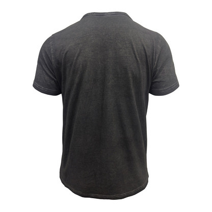 Vintage crew neck henley summer base layer outdoor short-sleeve T-shirt