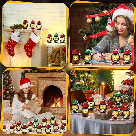 🎅Early Christmas Sale 50% OFF🎄Christmas Decoration Mini Snowman Lantern with Hats and Scarves