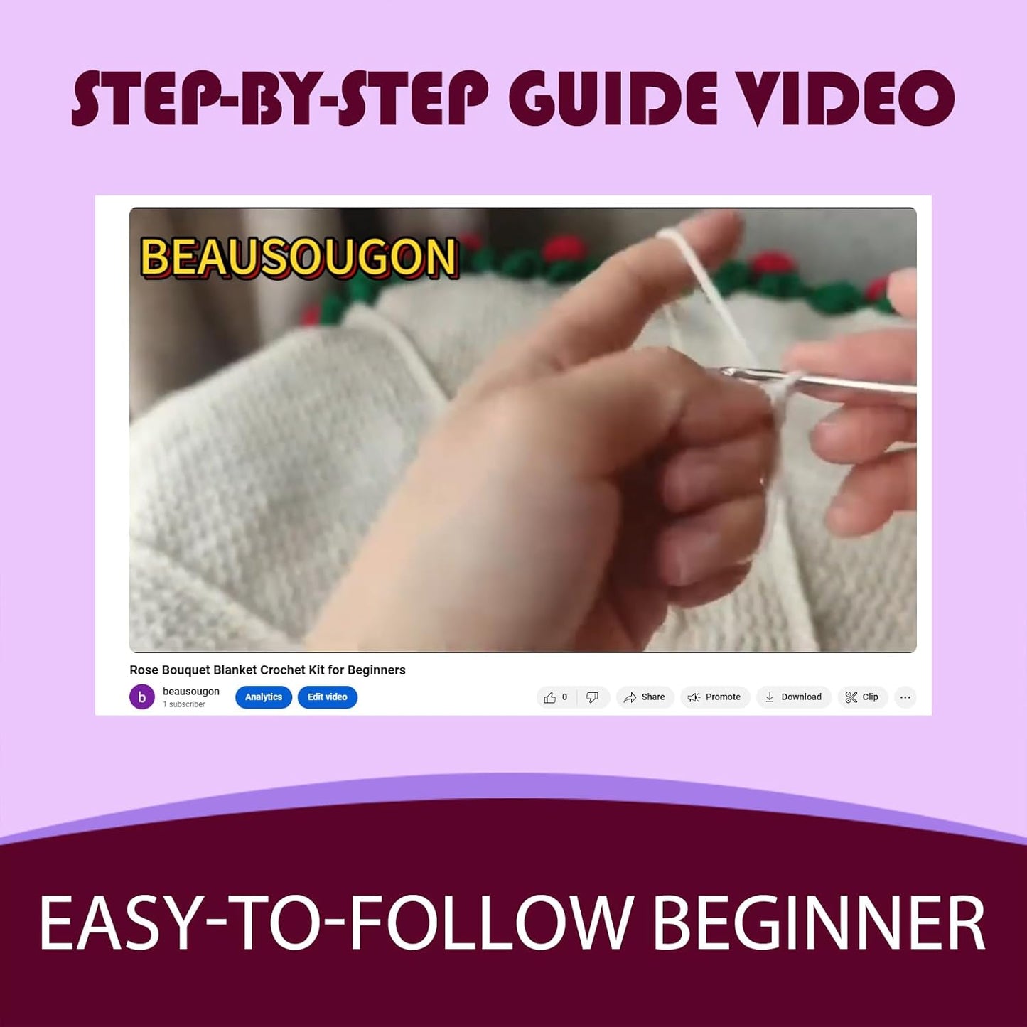 💝Thoughtful gift 50% OFF - Handmade Yarn DIY Bouquet & Blanket Material Kit