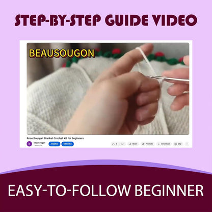 💝Thoughtful gift 50% OFF - Handmade Yarn DIY Bouquet & Blanket Material Kit