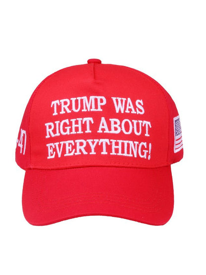 Royaura® Cotton Was Right About Everything Letter Printed Men's Duck Bill Baseball Cap