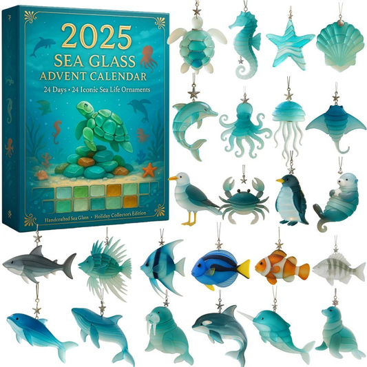 🔥Limited Edition, Only 100 Sets Left! - 🌊2025 Sea Glass Advent Calendar · Ocean Treasures(🌊 10% of proceeds support U.S. marine life protection.)