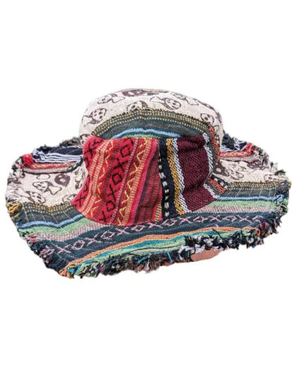 🔥Last Day 49% OFF -🎩Patchwork multicolored mushroom Hemp Hat with hidden pocket fedorahats