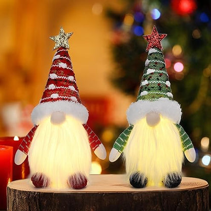 Christmas Gnome Plush Glowing Toys, Xmas Home Decorations, New Year Bling Toy, Christmas Ornaments, Kids Gifts