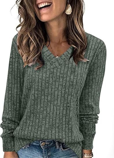 Women Casual Fall Tops Lightweight Tunic Sweaters