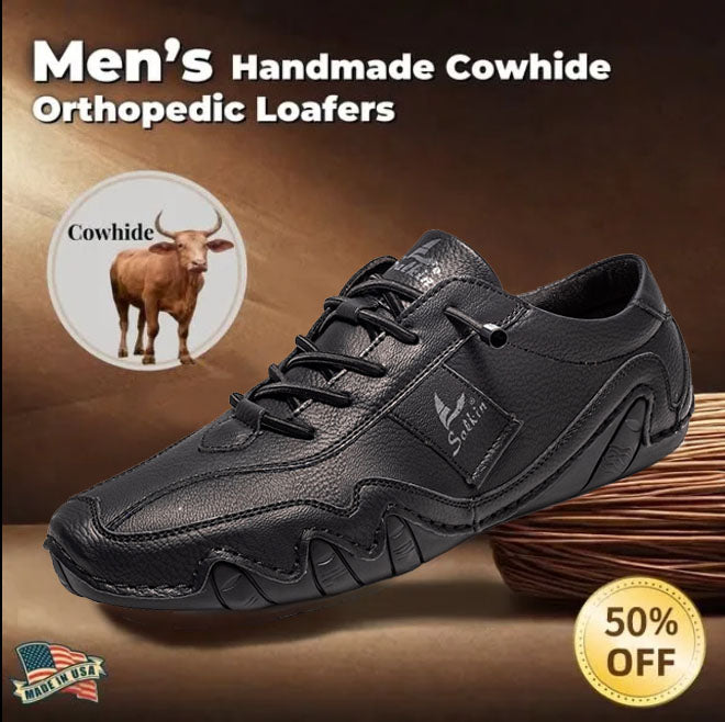 Last day 50% off 🔥⏱️Christmas sale⏱️🔥Men's genuine slip-on loafers（Free shipping）