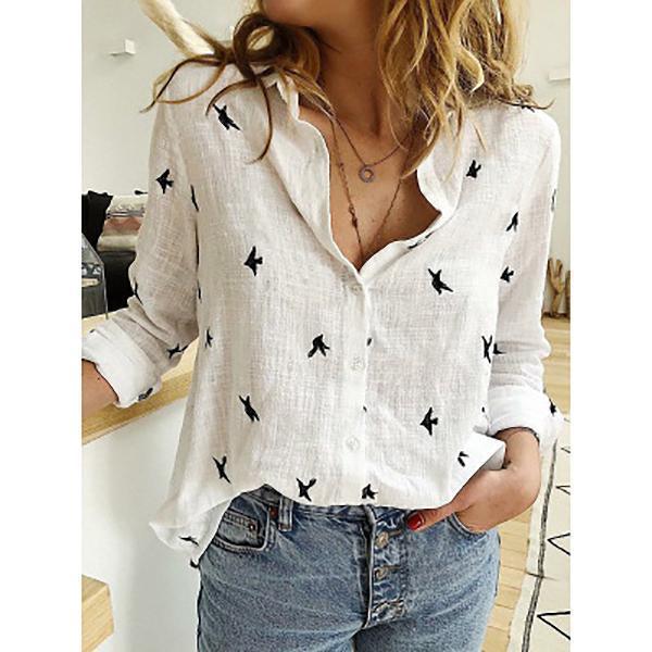 Womens V Neck Roll up Sleeve Button Down Blouses Tops