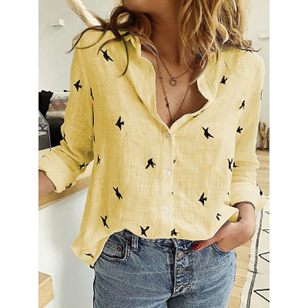 Womens V Neck Roll up Sleeve Button Down Blouses Tops