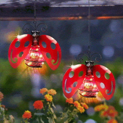 Hummingbird butterfly pendant Solar garden lamp outdoor waterproof garden decoration