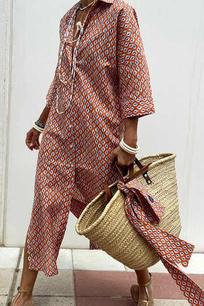 Hot Sale 48% OFF✨Classic Striped Lace-Up Shirt Dress