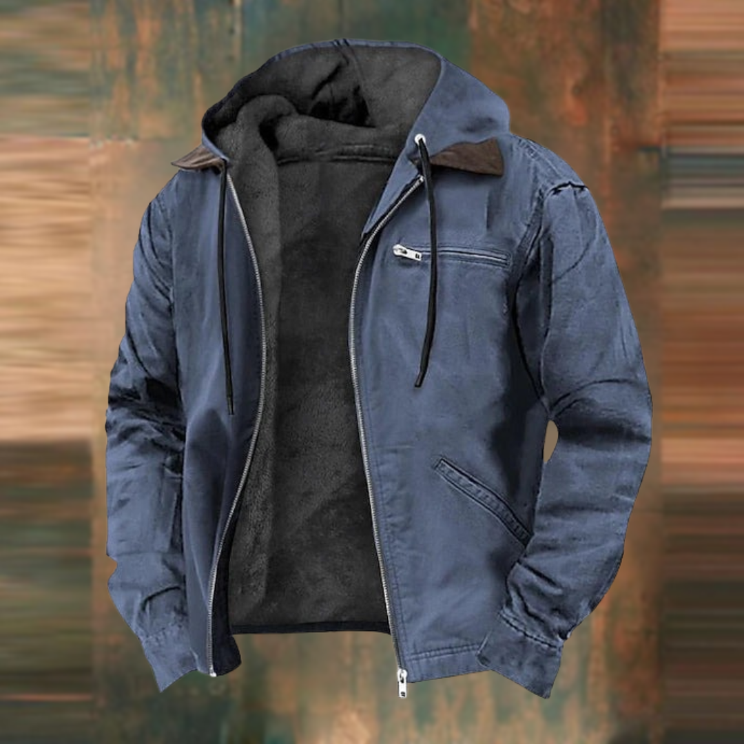 Hooded - Zipped Up - Fleece Lined Jacket