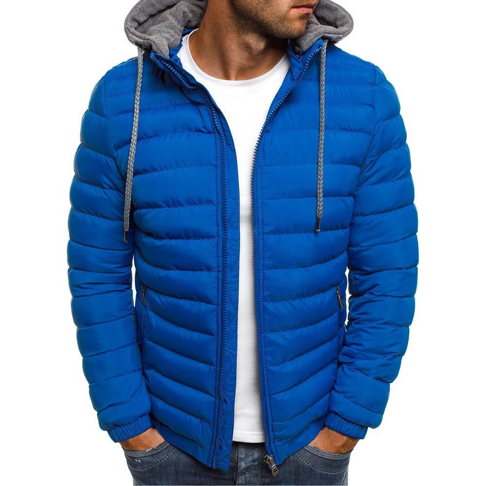 Mens Hoodie Bubble Coat Puffer Casual Jackets Winter Warm Quilted Zip Up Outwear