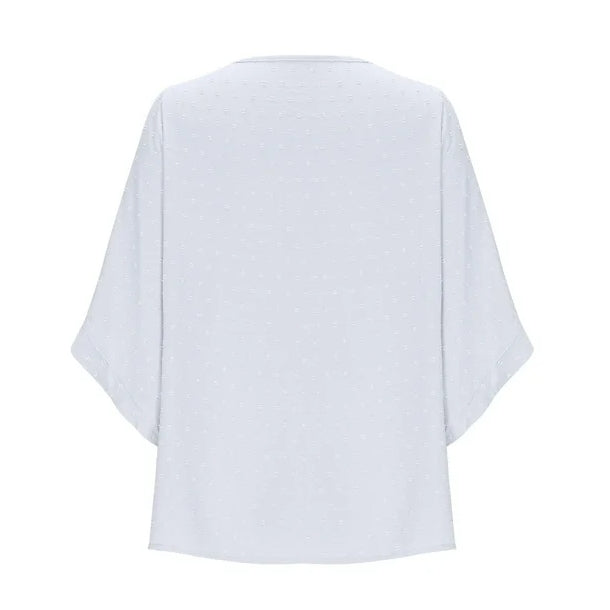 Spring-autumn round-neck chiffon jacquard fashion casual loose T-shirt