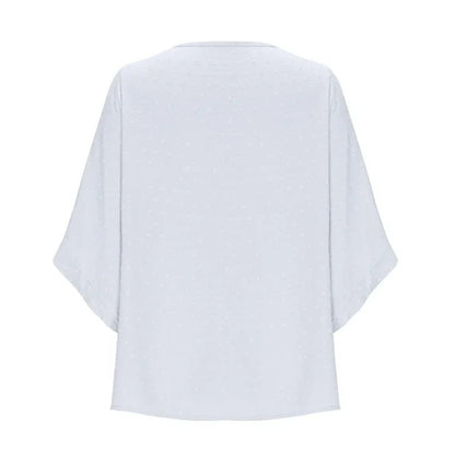 Spring-autumn round-neck chiffon jacquard fashion casual loose T-shirt