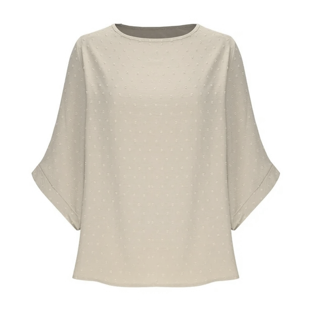 Spring-autumn round-neck chiffon jacquard fashion casual loose T-shirt
