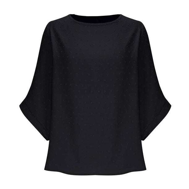 Spring-autumn round-neck chiffon jacquard fashion casual loose T-shirt