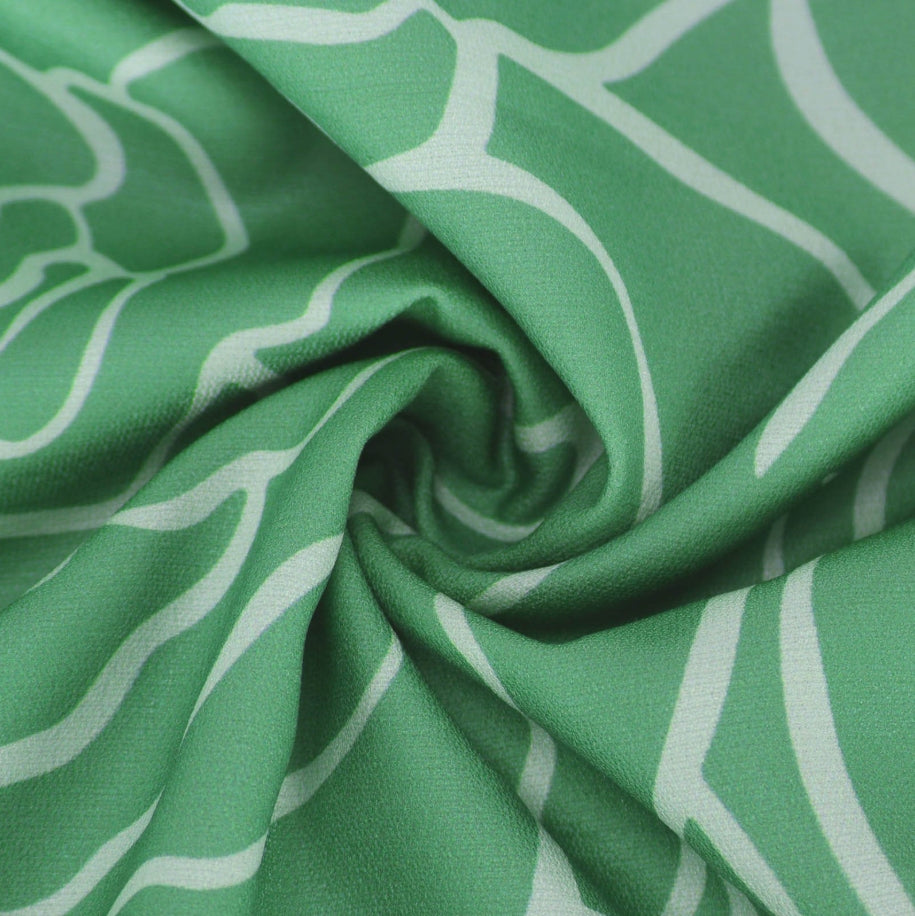 Summer Casual Loose Slit V-Neck Printed Faux Linen Dress