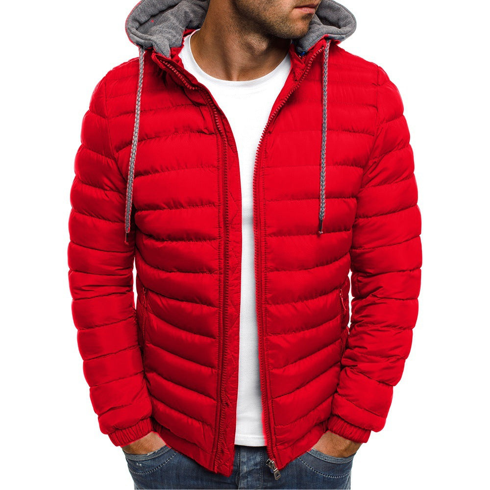 Mens Hoodie Bubble Coat Puffer Casual Jackets Winter Warm Quilted Zip Up Outwear