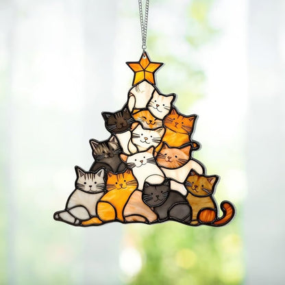 Juletre Suncatcher Ornament