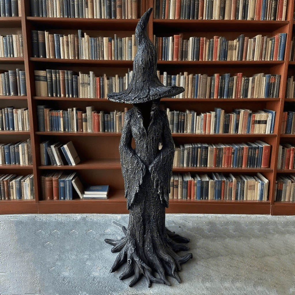 🔥❤️‍🔥🧙‍♀️Hand-Painted Enchanting Witch Statue: The Guardian of Your Home