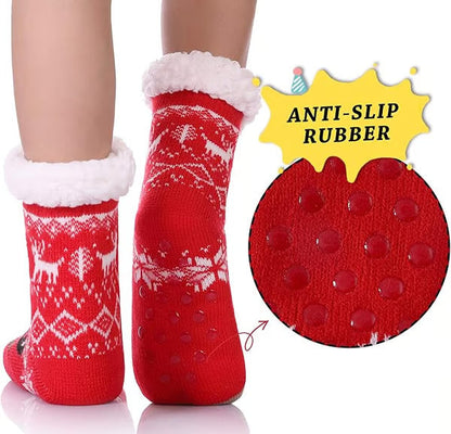 Cute Animal Ultra-thick Cashmere Slipper Home Socks