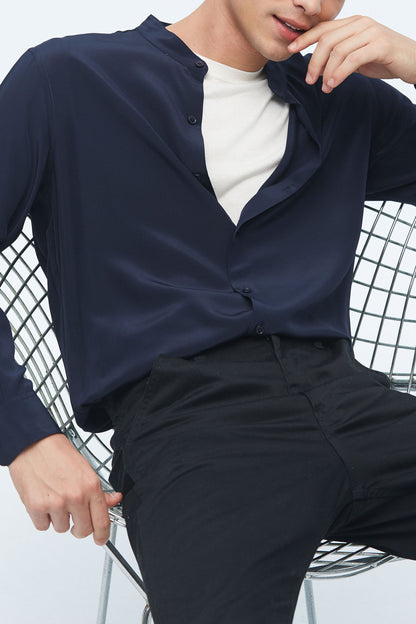 Men's Business Formal Silk Shirt