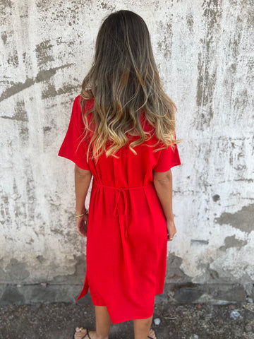 Spring and summer round neck fashion loose printed long dress robe