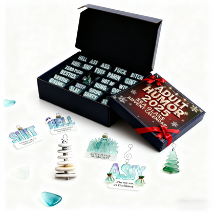 🌊🎄Limited Edition🎁 Adult Humor 2025 Sea Glass Advent Calendar  24 Days. 24 Laughs. 100% Christmas Spirit.