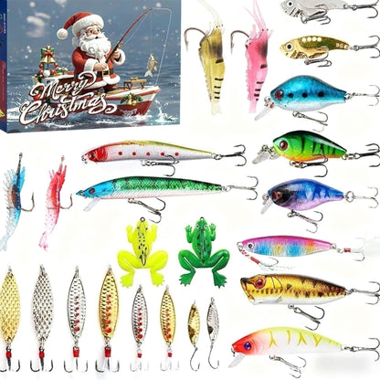24 Days Countdown Fishing Lure Tackle Set Fishing Advent Calendar