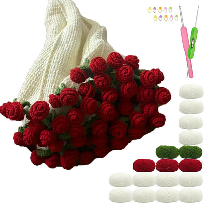 💝Thoughtful gift 50% OFF - Handmade Yarn DIY Bouquet & Blanket Material Kit