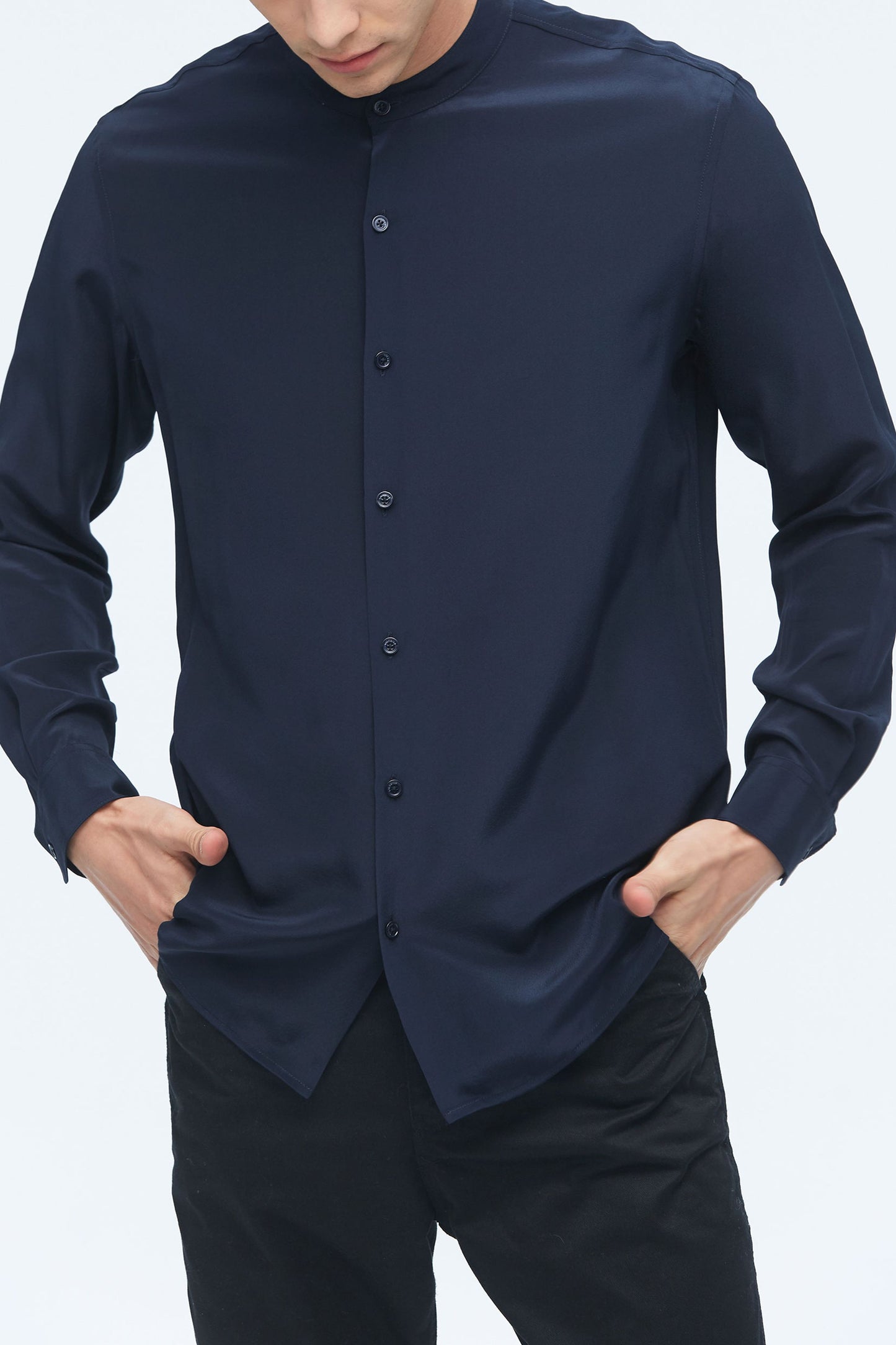 Men's Business Formal Silk Shirt